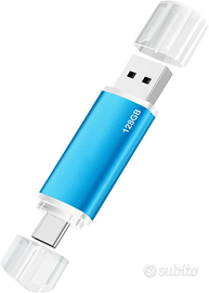 Chiavetta USB C 128 GB 2.0, Pen Drive, OTG Pennett