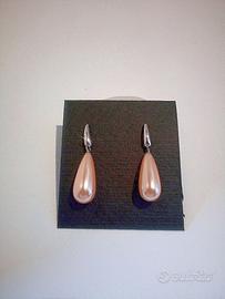 Orecchini ak330, Argento 925 rodiato, Perle.