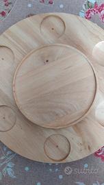 Vassoio in legno girevole