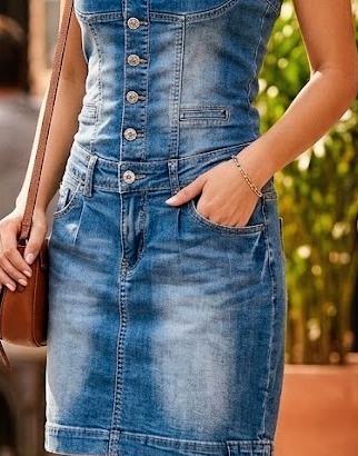 vestito corto denim a tubino