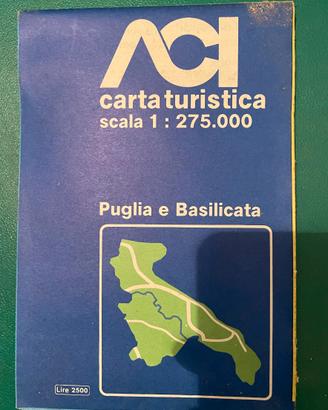Aci - Cartina puglia 1981 - Guida turistica