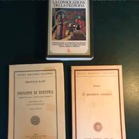 Lotto 3 libri Platone Boezio e Immanuel Kant