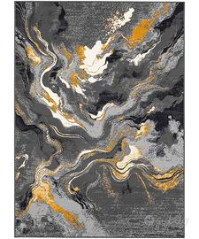 Tappeto design moderno 4001 grigio giallo 140x200