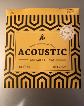 5 corde nuove chitarra acustica, no RE