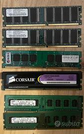12 RAM DDR DDR2 DDR3 + 3 schede WiFi e webcam