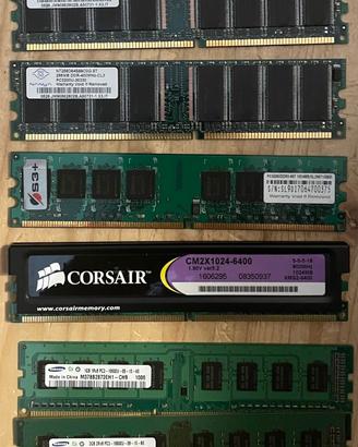 12 RAM DDR DDR2 DDR3 + 3 schede WiFi e webcam