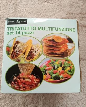Tritatutto multifunzione con 14 pezzi