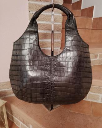 Salvatore Ferragamo Cric Embossed Leather 