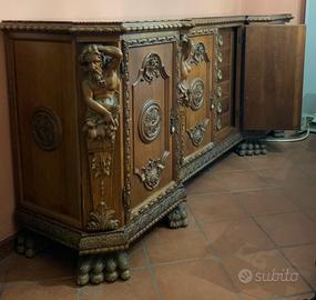 Credenza in stile neorinascimentale/ barocco