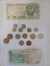 Monete varie e Banconote del Perù