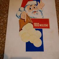TAVOLA ORIGINALE TELEFUNKEN 1962 BABBO NATALE