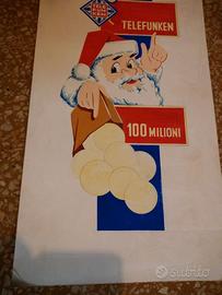 TAVOLA ORIGINALE TELEFUNKEN 1962 BABBO NATALE