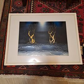 Grande quadro futurista a rilievo