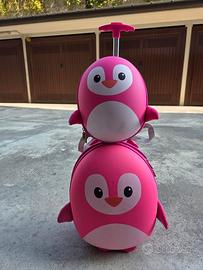 valigia trolley e zainetto bambina