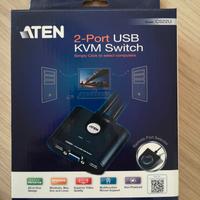 ATEN Switch KVM USB VGA 2 porte cablato