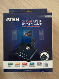 ATEN Switch KVM USB VGA 2 porte cablato