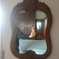 Specchio ingresso liberty legno di pregio