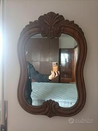 Specchio ingresso liberty legno di pregio