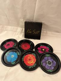 Set sottobicchieri con fiori Ken Scott