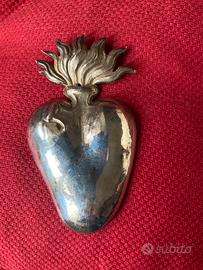 Sacro cuore argento lucido-pezzo unico collezione