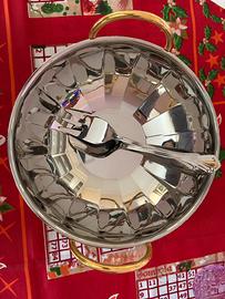 Insalatiera, cucchiaio e forchettone vintage