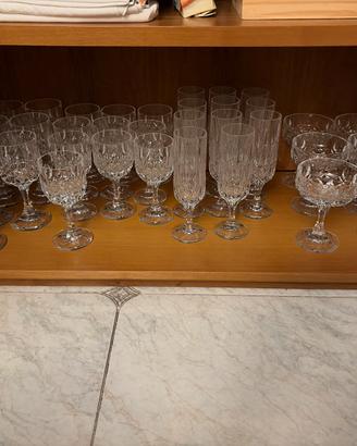 Set 42 bicchieri in cristallo intagliato Vintage