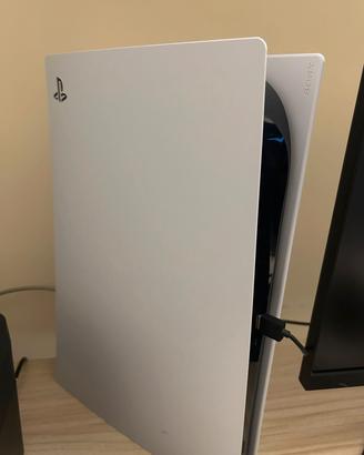 Ps5 console+joystick+cuffie+base di ricarica 