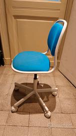 Sedia bambino con rotelle