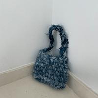 Borsa all'uncinetto in denim