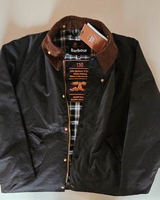 Giacca Cerata Barbour 130° Anniversario con spilla