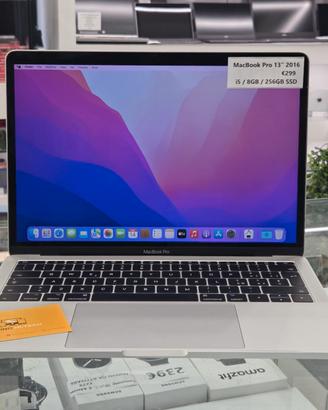 MacBook Pro 13" 2016 - i5 - 8/ 256GB SSD