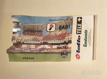 Biglietto AS Bari - Inter 1999 Tribuna d’Onore