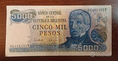 Banconota Messico da 5000 Pesos