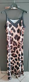 Vestito lungo donna in misto seta, tg.S/M ,Temu