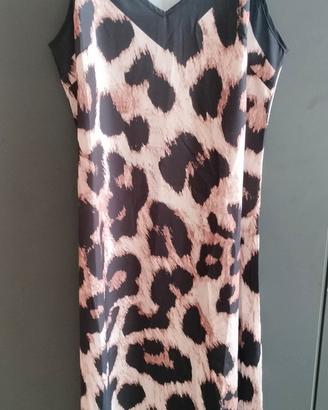 Vestito lungo donna in misto seta, tg.S/M ,Temu