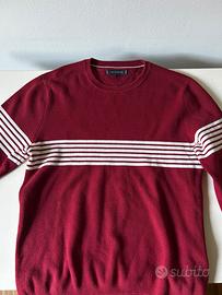 Maglione tommy hilger bordeaux a righe taglia M