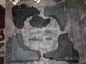 Lotto scenari in legno per modellismo / wargame