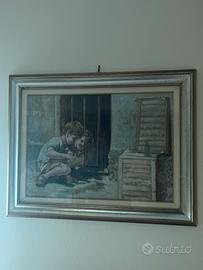 Quadro bambini cornice argento