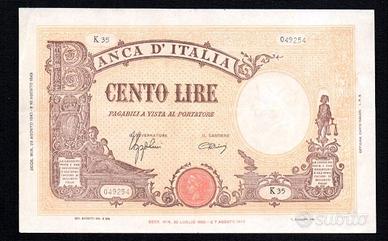 CENTO 100 LIRE GRANDE B BARBETTI 23/08/1943