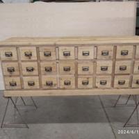 cassettiera credenza in legno vecchio ante casset