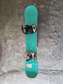 Burton Fix 155 cm Snowboard + Attacchi Exile Tg. M