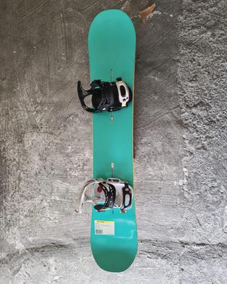 Burton Fix 155 cm Snowboard + Attacchi Exile Tg. M
