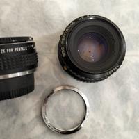 obiettivo 50 mm 1:2 attacco K + teleconverter  X