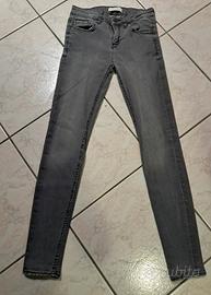 Jeans Skinny Zara Woman - Grigio Scuro/nero - Tagl