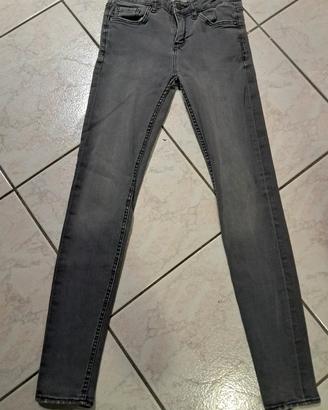 Jeans Skinny Zara Woman - Grigio Scuro/nero - Tagl