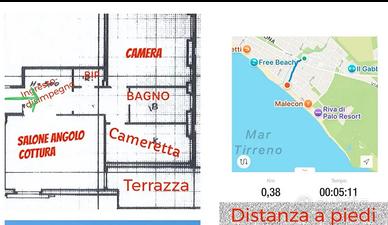 Trilocale Ladispoli fronte mare