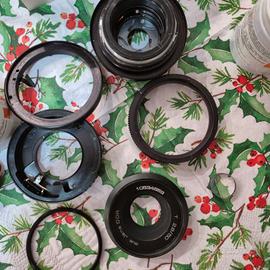 Obiettivo Industar 52,  Zeiss Jena 50 e Exaktar 28