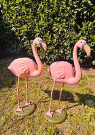 Fenicotteri rosa statue decorative