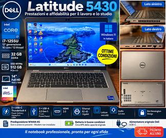 Dell Latitude 5430 i7-1255U – 32GB RAM – SSD NvMe 