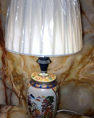 Lampada da tavolo vintage ceramica orientale